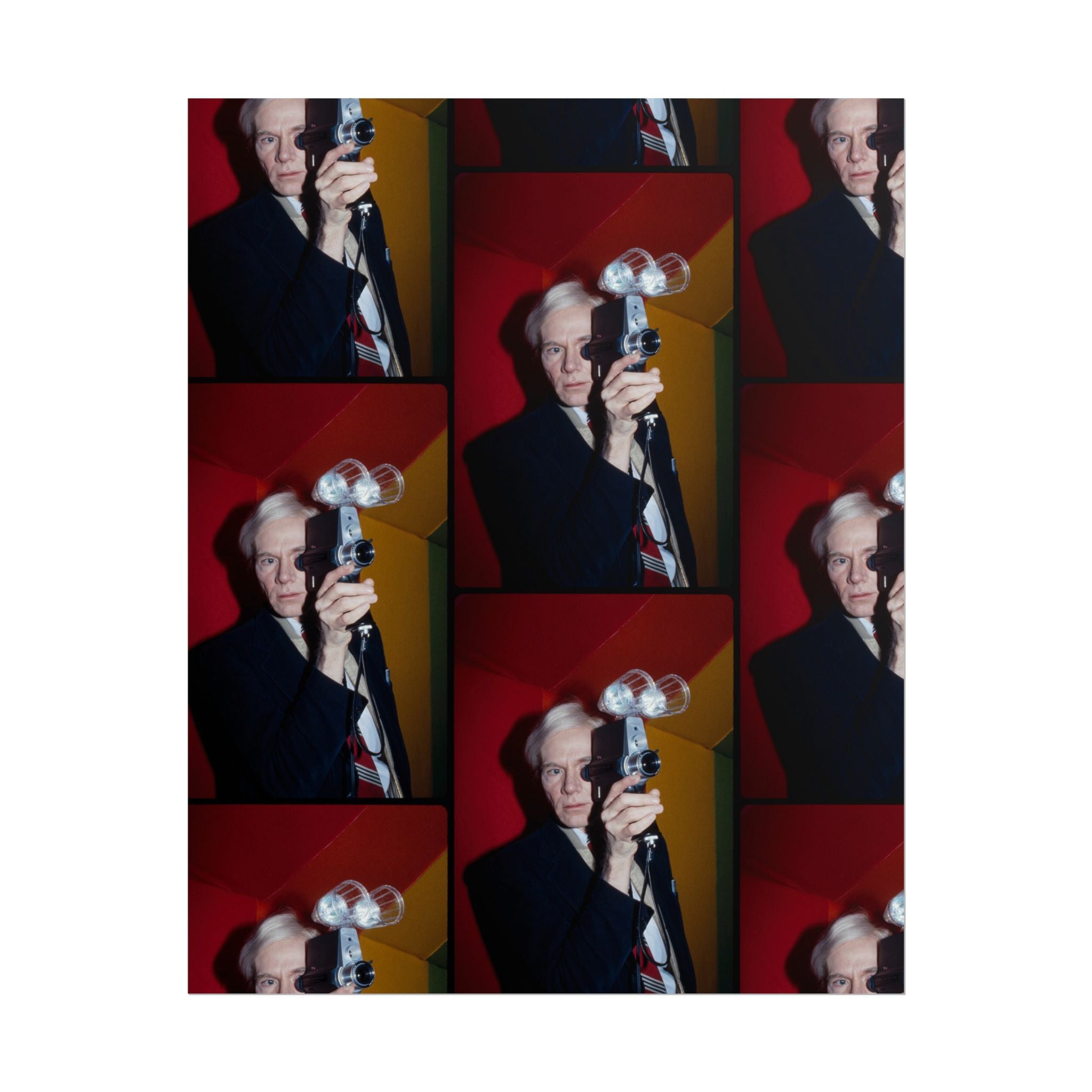 Pop Art Andy Warhol Poster — Vintage Camera Portrait Rolled Art Print