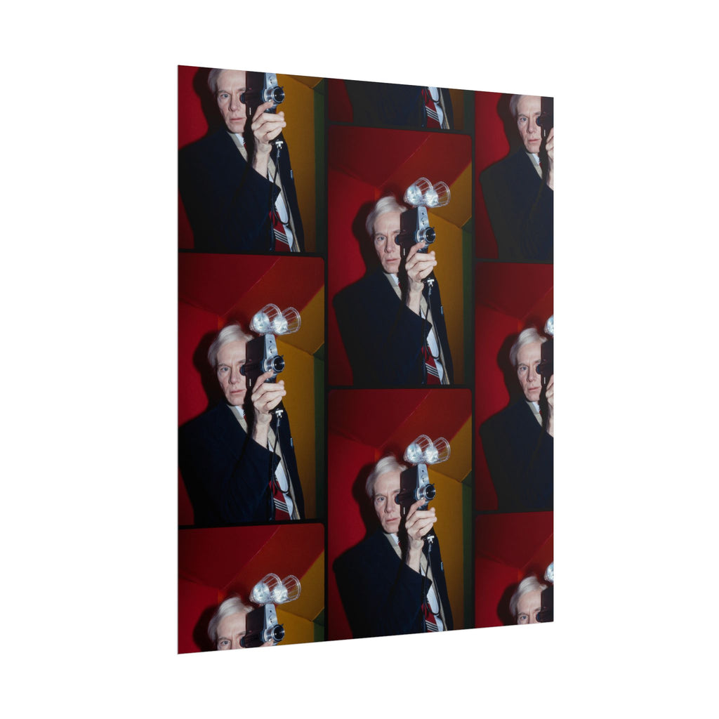 Pop Art Andy Warhol Poster — Vintage Camera Portrait Rolled Art Print