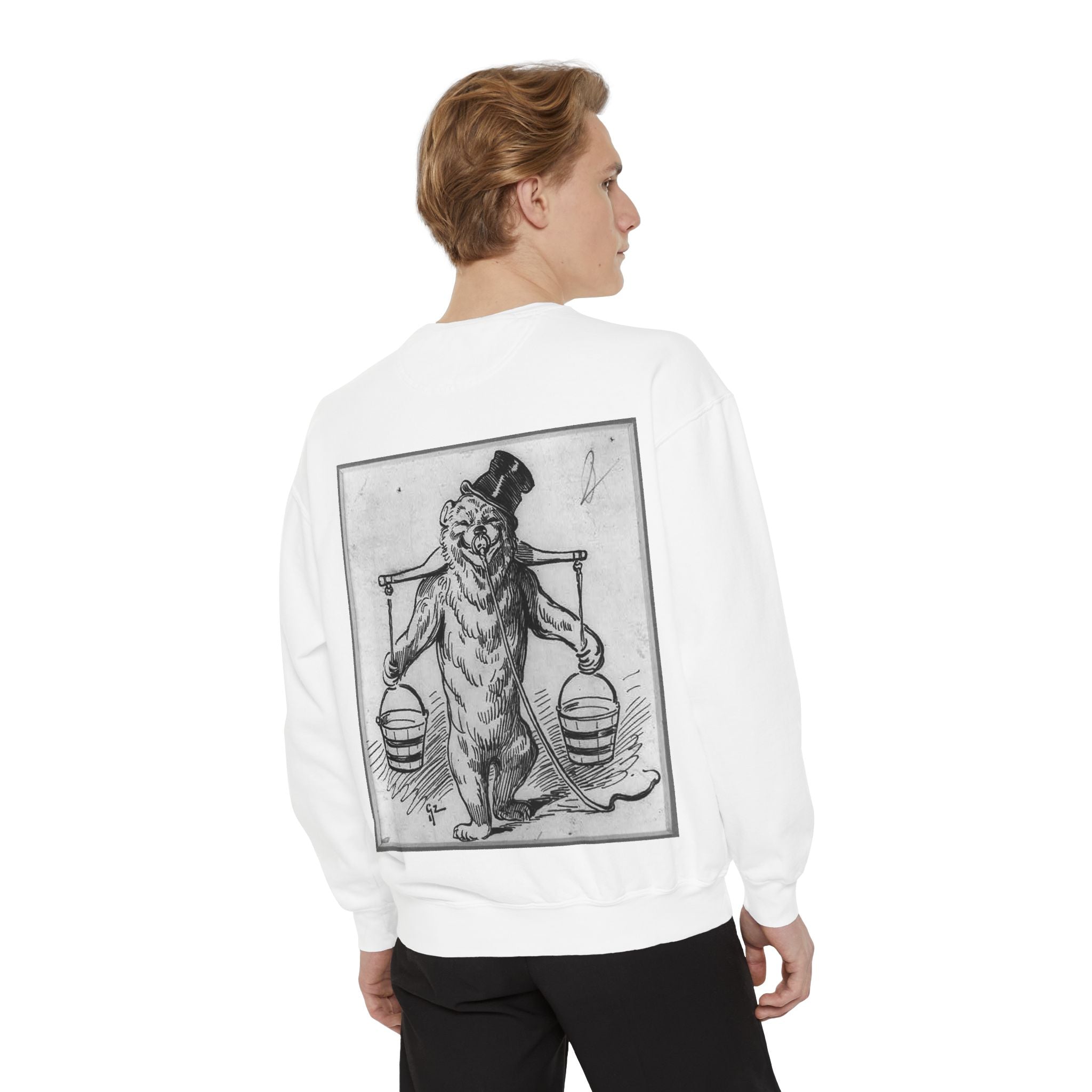 Vintage Illustration Sweatshirt — Victorian Bear Graphic