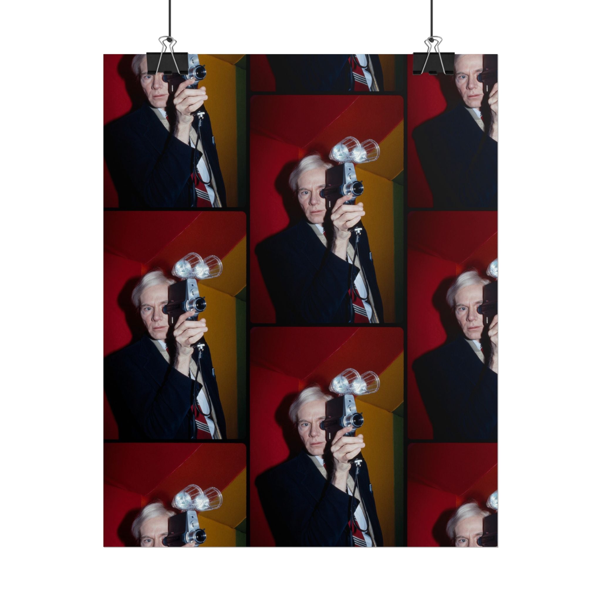 Pop Art Andy Warhol Poster — Vintage Camera Portrait Rolled Art Print