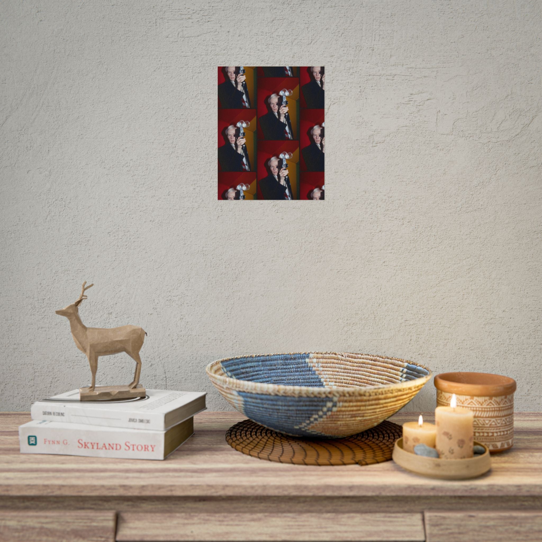 Pop Art Andy Warhol Poster — Vintage Camera Portrait Rolled Art Print