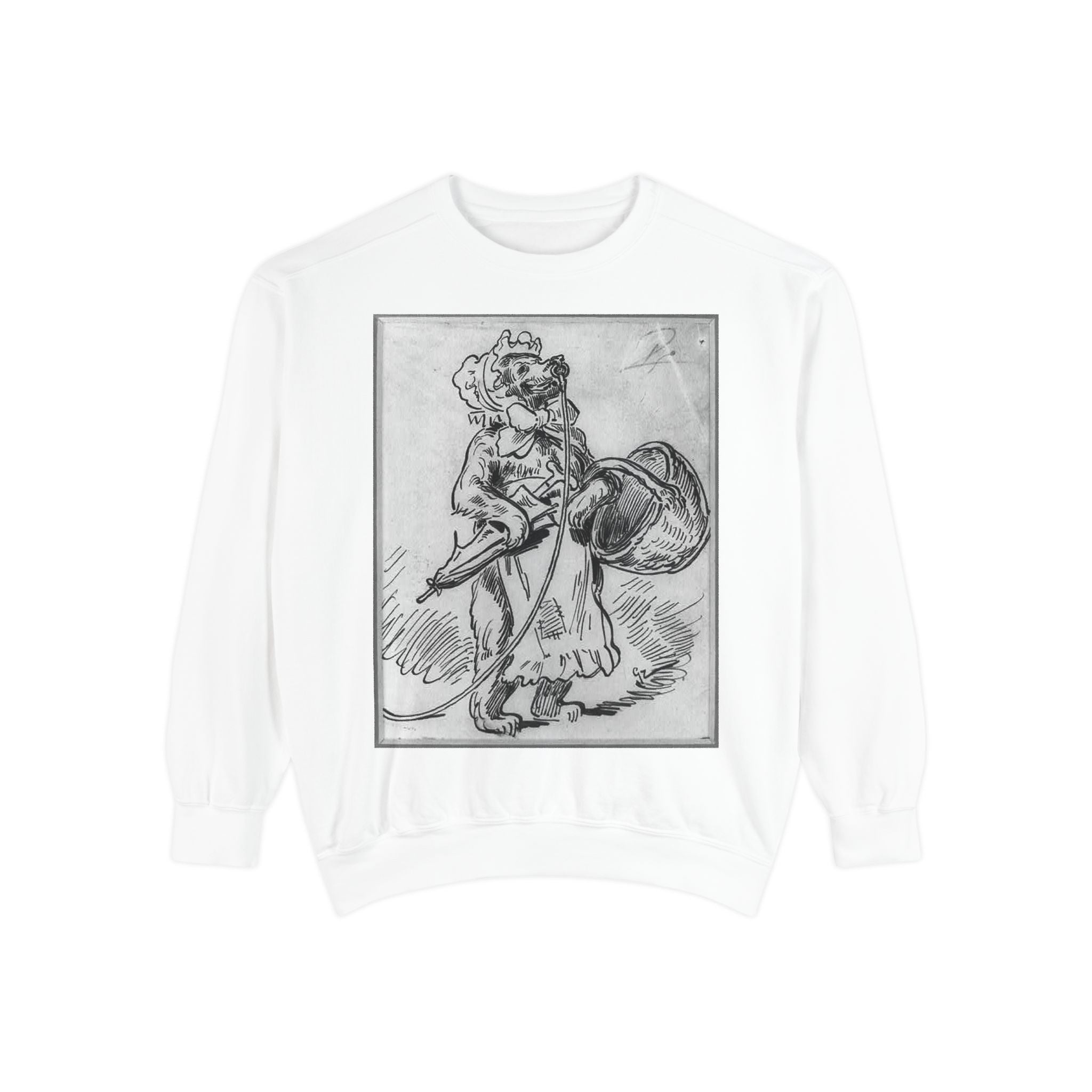 Vintage Illustration Sweatshirt — Victorian Bear Graphic
