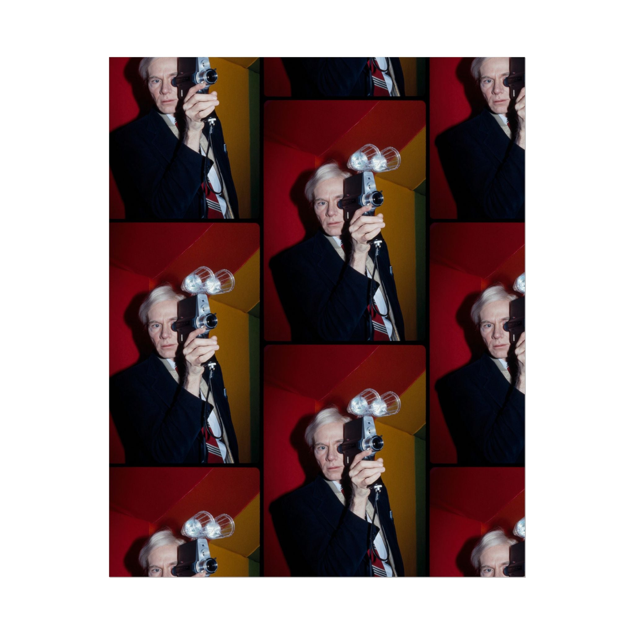 Pop Art Andy Warhol Poster — Vintage Camera Portrait Rolled Art Print