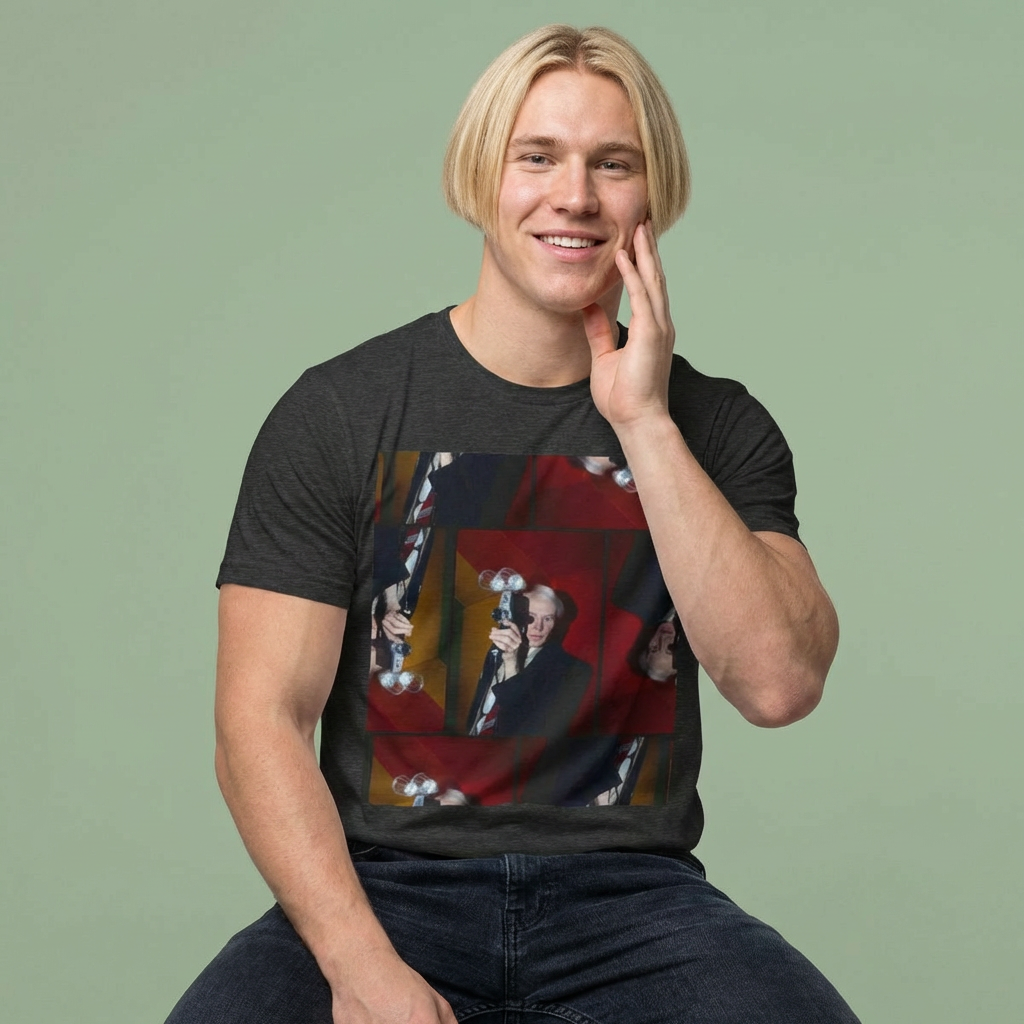 Abstract Andy Warhol Portrait Collage T‑Shirt