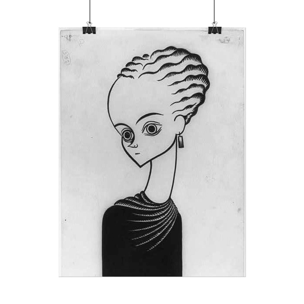 Rolled Poster — Minimalist Monochrome Portrait Art Print