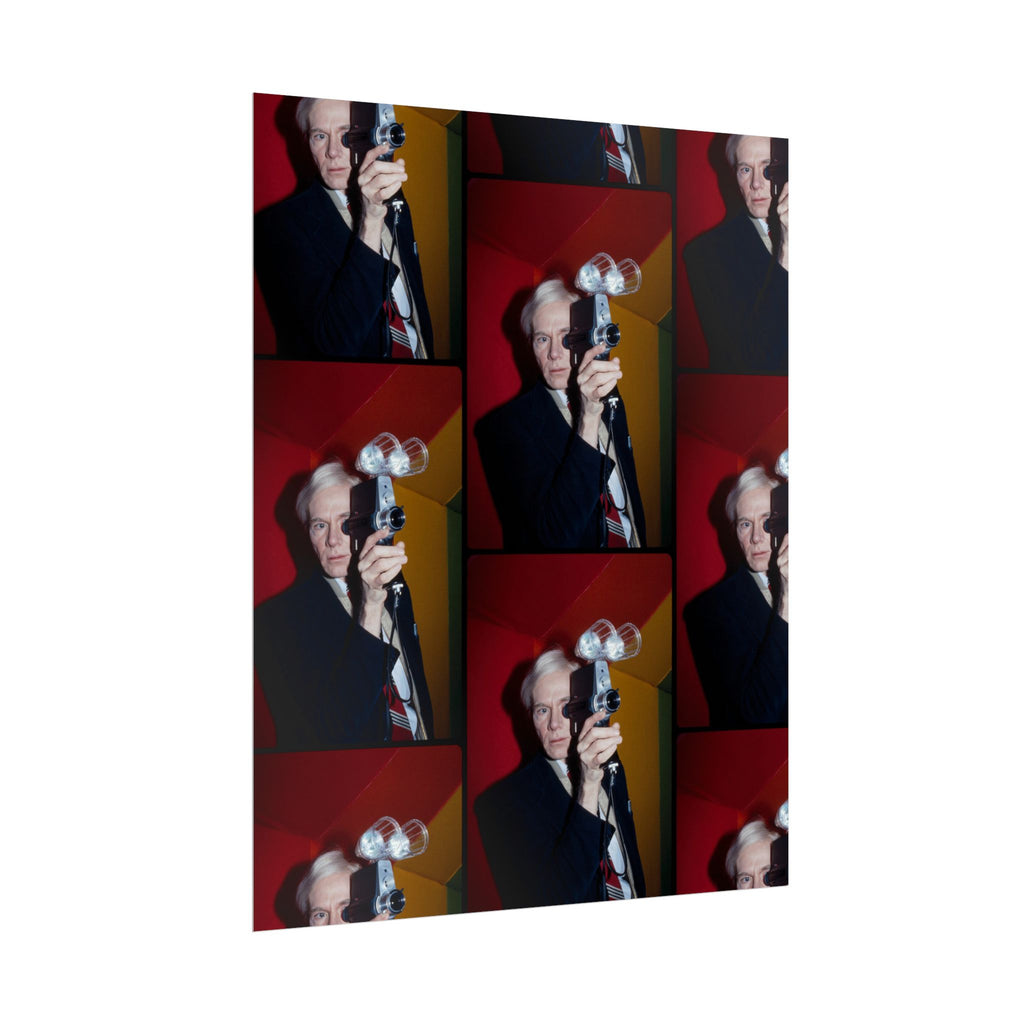 Pop Art Andy Warhol Poster — Vintage Camera Portrait Rolled Art Print