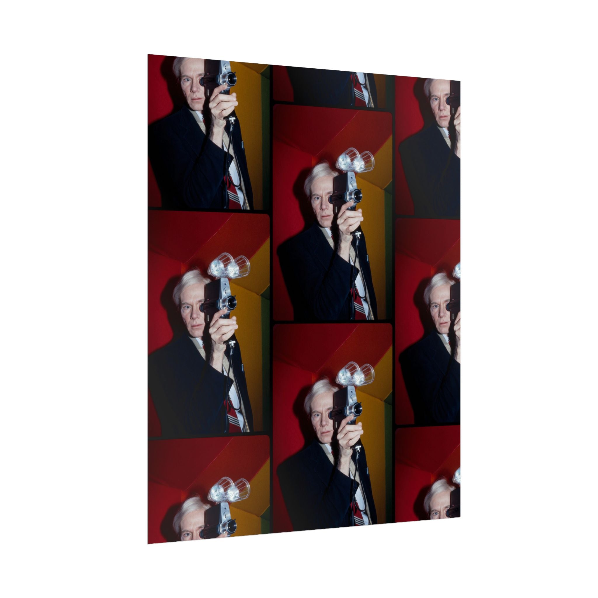 Pop Art Andy Warhol Poster — Vintage Camera Portrait Rolled Art Print