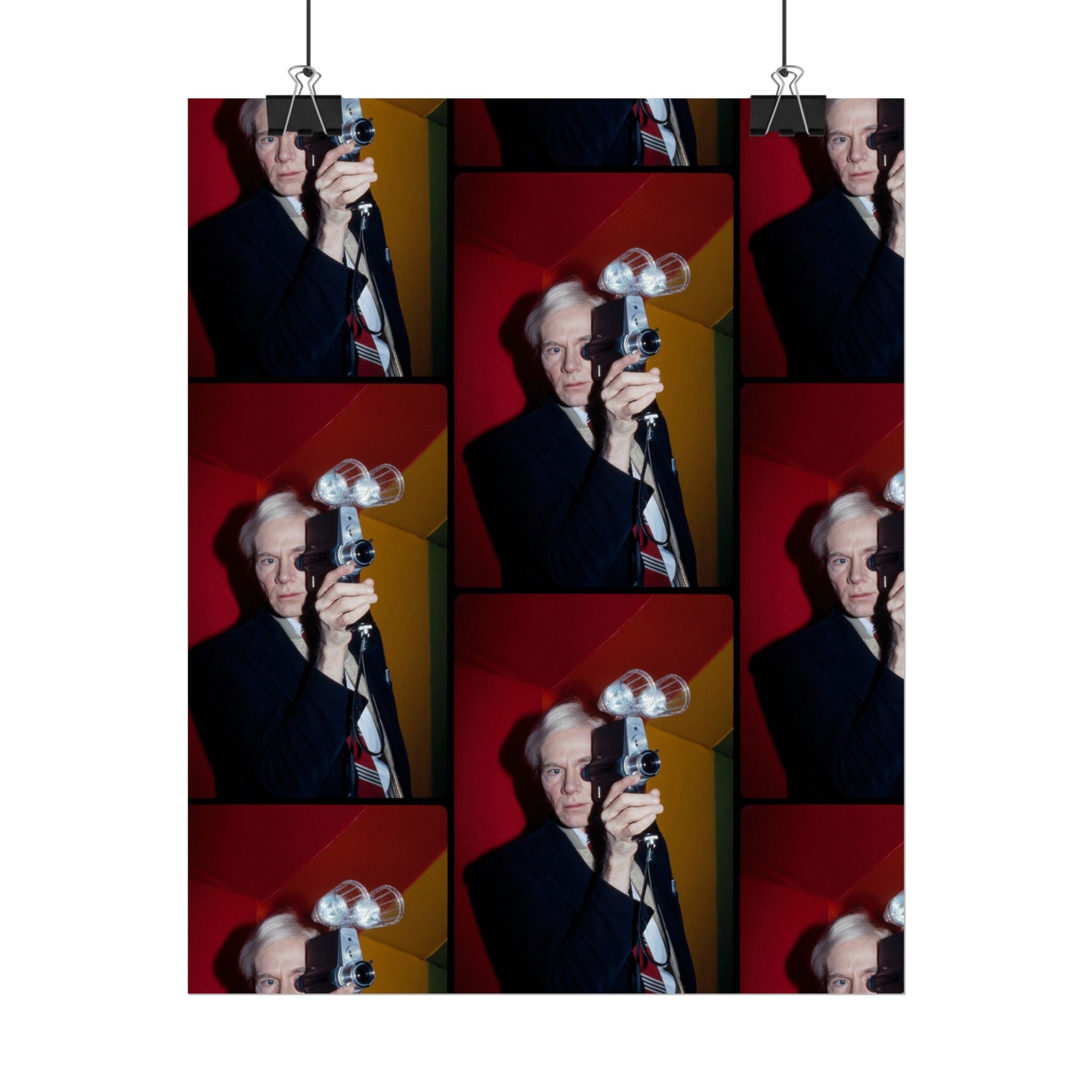 Pop Art Andy Warhol Poster — Vintage Camera Portrait Rolled Art Print